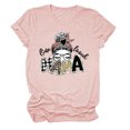 thumbnail image 1 of T-shirt Décontracté à Manches Courtes et Col Rond pour Femme avec Lettres « One Loved Mama », 1 of 1
