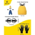 thumbnail image 3 of Accesorios para Disfraz de Halloween para Adultos con Sombrero, Gafas, Guantes, Disfraz Divertido para Cosplay, Pequeño Sombrero Amarillo, 3 of 5