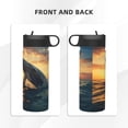 thumbnail image 3 of Susaid Sunset Ocean Whale Print 18oz Sports Insulated Kettle Stainless Steel Water Bottle For Running, Hiking, Cycling, Climbing, 3 of 8