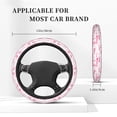 thumbnail image 3 of Cauagu Breast Cancer Pink Ribbons Awareness (2) Print Car Steering Wheel Cover - Universal Car Accessory for Diverse Cars for Steering Wheel with a Diameter of 14.5"-15", 3 of 7