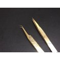 thumbnail image 3 of Fabricante de pinzas para pestañas, pinzas para extensión de pestañas Dumont de acero inoxidable sólido chapado en oro de 24k, pestañas clásicas y con volumen, 3 of 3