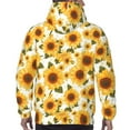 thumbnail image 7 of Lsque Yellow Polka Dot Sunflower Pattern Casual Men's Hoodie,Hooded Sweatshirt with Kangaroo Pocket,Pullover Hoodie-Medium, 7 of 7