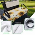 thumbnail image 5 of Golf Cart Seat Covers for 2 Seater, Yellow Sunflowers Soft Microfiber Cart Seat Towel Blanket, Summer Farmhouse Retro Beige Absorbent Breathable Non Slip Bench Seats Protector for Golf Course 51"x31", 5 of 9