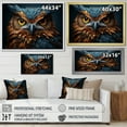 thumbnail image 4 of Designart "Portrait Of Wise Owls I" Animals Owl Floater Framed Wall Art Living Room, 4 of 5