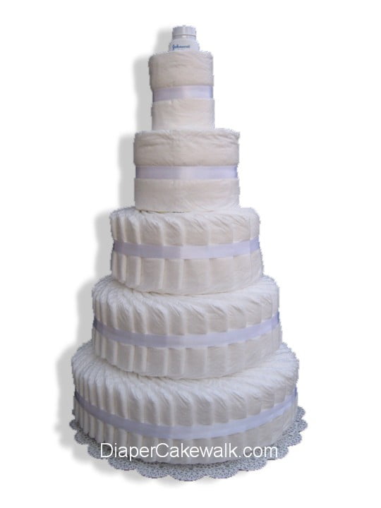 5 tier DoItYourself Diaper Cake