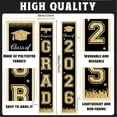 thumbnail image 6 of Coolmade Class of 2026 Graduation Porch Banners, 2 Pack Black Gold Congrats Grad Door Signs, 12x72 Inch Hanging Decorations for High School College Indoor Outdoor Graduation Party Supplies, 6 of 7