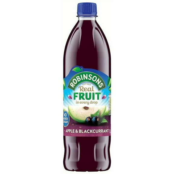 Robinsons Apple & Blackcurrant Squash ( No Added Sugar ), Bottle, 33.8fl.oz (1 ltr)