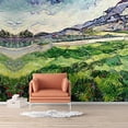 thumbnail image 3 of IDEA4WALL 6pcs Van Gogh Green Natural Grassland Wallpaper Removable Wall Murals for Wall Decal - 100x144 inches, 3 of 6