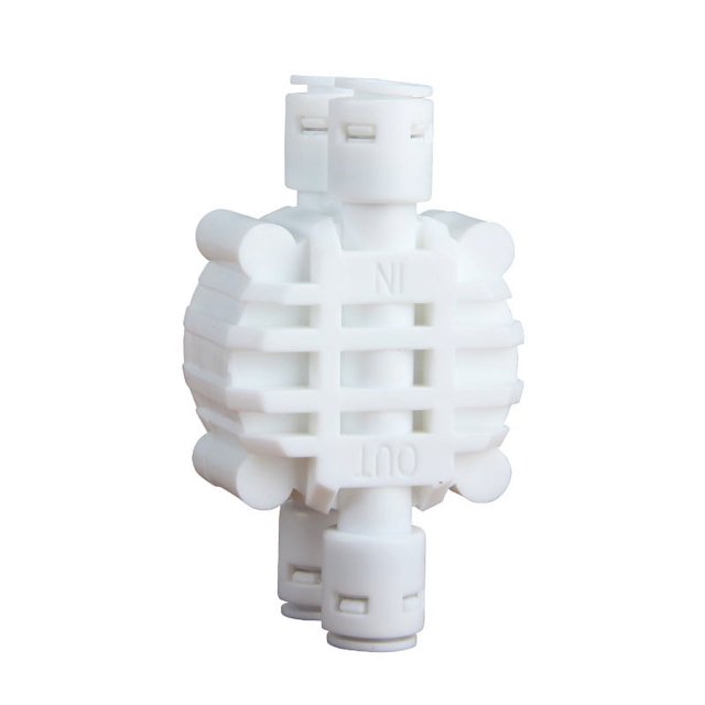 2 válvulas de cierre automático de 4 vías de 1/4 de pulgada, accesorios a presión para sistema de filtro de agua por ósmosis inversa