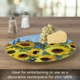 thumbnail image 2 of CounterArt Sunflower Gallery 4mm Tempered Glass Lazy Susan Turntable, 2 of 7