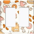 thumbnail image 2 of Metal Light Switch Wall Plate Outlet Cover (Coffee Espresso Mocha Bean Pot Sweet Dessert Treat White - Double Rocker), 2 of 2
