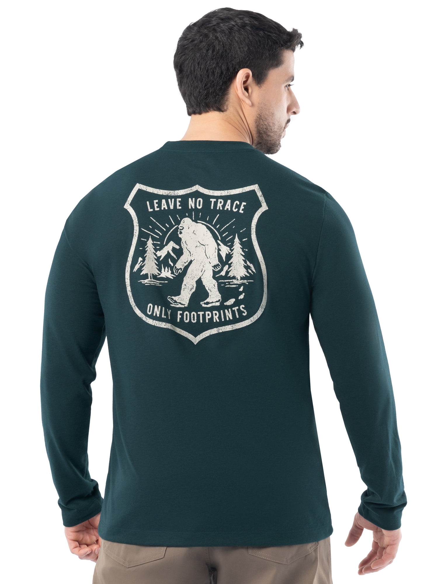 Ozark Trail Men's Active Graphic Tee with Long Sleeves, Sizes S-3XL