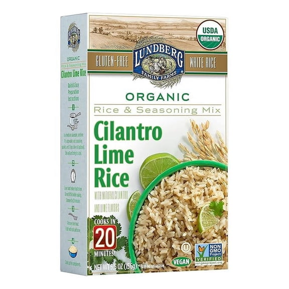(Pack of 6), Lundberg Organic Cilantro Lime White Rice, 5.5 oz