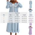 thumbnail image 7 of LIaqionyy Women's Nightgown Comfortable Nightshirt Long Sleeve Pajama Dress Soft Loungewear Sleepwear, 7 of 7