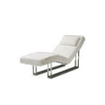 thumbnail image 5 of Astro Faux-Fur Chaise Lounge Chair - Moonstone White/Stainless Steel, 5 of 10