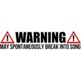 thumbnail image 3 of CafePress - Warning Spontaneous Singing - 11 oz Ceramic Mug - Novelty Coffee Tea Cup, 3 of 6