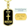 thumbnail image 6 of God is My Protection Psalm 91 Swivel Keychain Stainless Steel or 18k Gold Dog Tag, 6 of 20