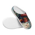 thumbnail image 3 of Fotbe Beautiful Red Train Hot Air Balloon Pattern Women's Fuzzy Curly Fur Memory Foam Loafer Slippers Indoor Outdoor Slippers Winter Home Shoes-37/38, 3 of 7