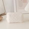 thumbnail image 6 of Steadline Bow Decor Nylon Storage Pouch,Zipper Small Accessory Organizer,Compact Carry Bag For Cosmetic Tools Jewelry Stationery Travel Sorting And Daily Sundry Arrangement(White), 6 of 7