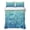 Turquoise, variant on Queen Quilt Set 90''x96'', White Daisy Lightweight Bedspread Coverlet with 2 Pillow Shams, Spring Floral Eucalyptus Leaves Summer Botanical Breathable All Season Quilt Bedding for Bedroom/Guest Room