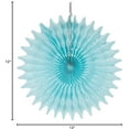 thumbnail image 2 of Floral Reef Set of 3 - 12" Party Paper Rosettes Fan Medallions (Light Blue), 2 of 5