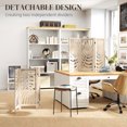 thumbnail image 4 of HOMCOM 3 Panel Room Divider, Detachable Privacy Screens, Natural Wood, 4 of 10