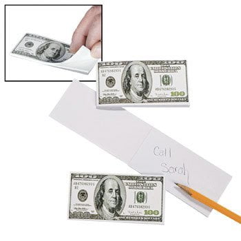 $100 Notepads (2Dz) - Party Favors - 24 Pieces