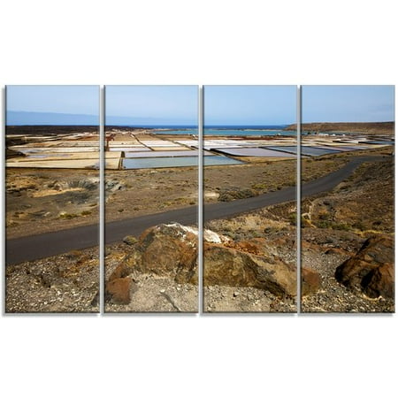 - Design Art 'Salt in Lanzarote Spain Musk Pond' 4 Piece Photographic Print on Wrapped Canvas Set