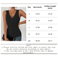 thumbnail image 3 of ZOELNIC Women's Wrap Ruched Tank Tops V-Neck Solid Button Design Slim Fit Casual Summer Tee Tops, XL, 3 of 3