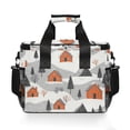 thumbnail image 7 of FORMRS Insulated Cooler Bag 24 Cans Capacity Soft Leakproof Lunch Box with Side Pockets, Orange Cartoon Houses, 7 of 7