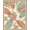 Terracotta Green Ivory, Pattern 1, variant on ODIKA 8'x10' Washable Area Rug Boho Jungle Motif With Palm Frond Accents Snake Tropical Aesthetic Playful for Dining Room, Large Office, Lounge, Non-Slip Chair-Friendly Mat
