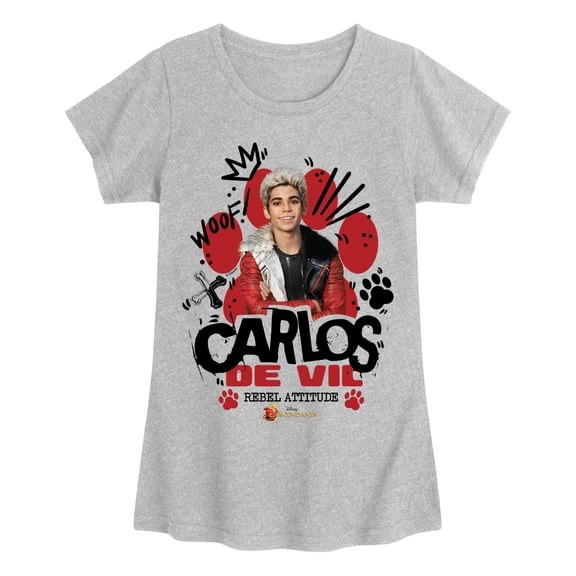 Descendants - Carlos De Vil - Youth Girls Fitted Short Sleeve T-Shirt