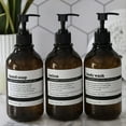 thumbnail image 2 of Shampoo And Conditioner Dispenser With Black Plastic Pump, 3 Pack Shampoo Conditioner Body Wash Dispensers, 2 of 5