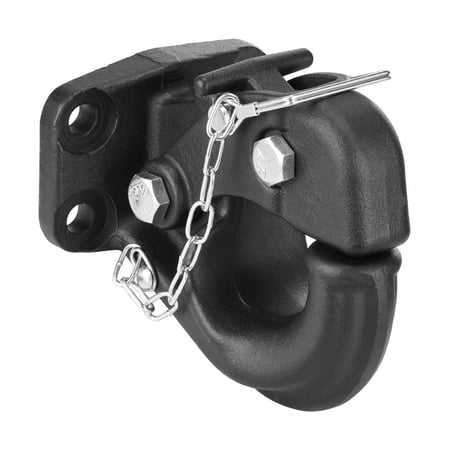 Pintle Hook 30000lbs Capacity  2.5-3 Inch Receiver  Trailer Hitch - Heavy Duty  Wear Resistant  Mounting Kit Included  for Trucks & Equipment