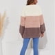 thumbnail image 5 of Suéter de felpa gruesa gruesa contrastante suelta informal de moda para mujer Fridja fksj733, 5 of 5