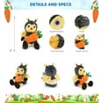 thumbnail image 2 of DolliBu Happy Easter Super Soft Plush Sitting Bee with Carrot - Cute Stuffed Animals with Carrot Plush Toy, Perfect Easter Holiday Surprise Gift, Spring Easter Insect Plush Animal - 6" Inches, 2 of 5