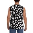thumbnail image 4 of Fotbe Black Leopard Men's Camiseta sin Mangas Estampada para Hombres, Playera Casual para Gimnasio, Entrenamiento, Playa-3X-Large, 4 of 7