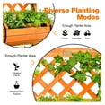 thumbnail image 5 of Raised Garden Bed, 2-Tier Planter with Trellis & 2 Planter Boxes for Climbing Plants Flower Growing, Indoor & Outdoor Planter Raised Bed for Yard Patio, 5 of 6