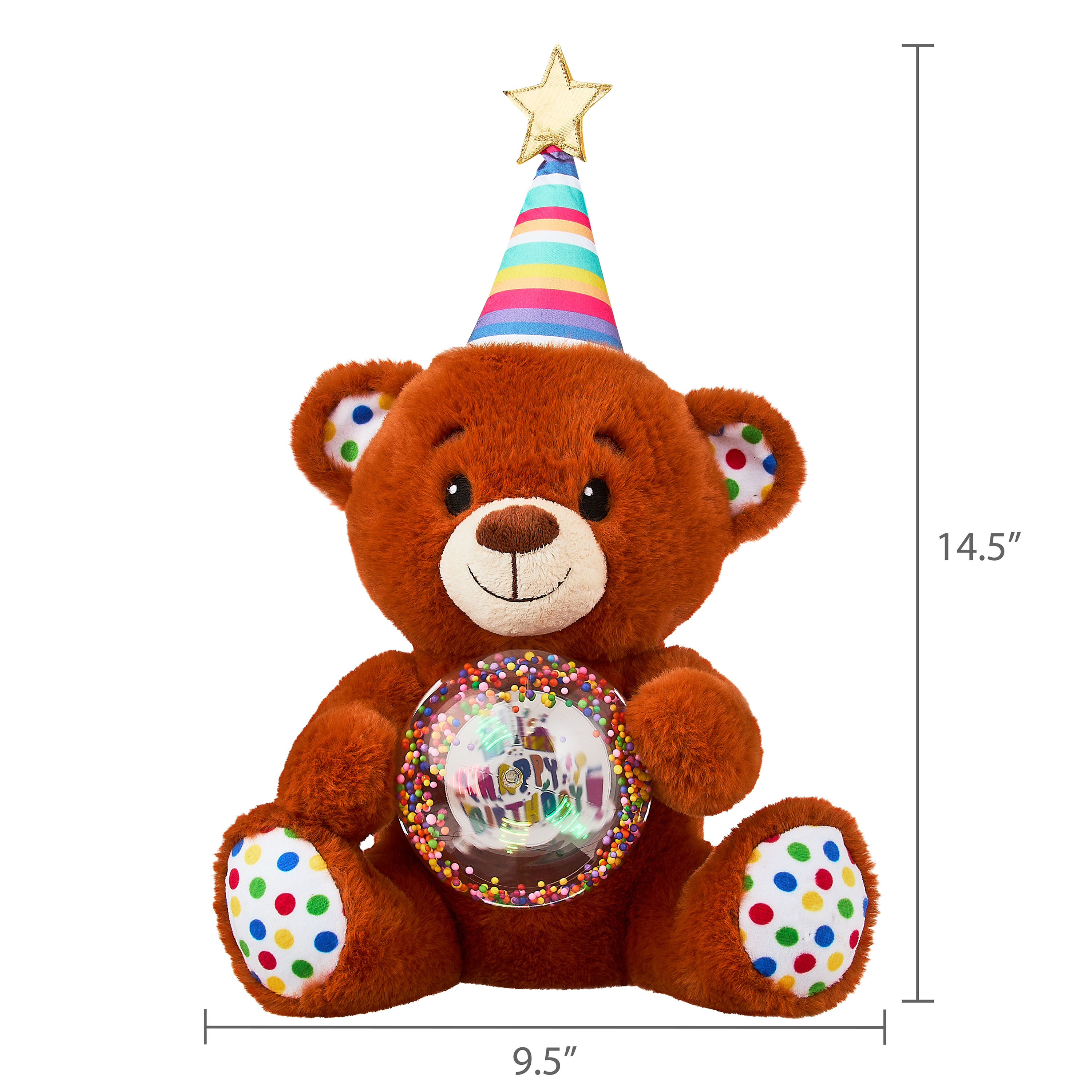Way To Celebrate Light-Up Singing Bear, 9 Inches photo 5