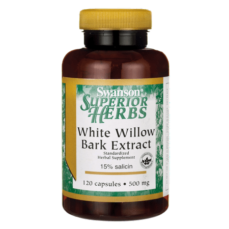 Swanson White Willow Bark Extract 500 mg 120 Caps (Best Yohimbe Bark Extract)