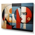 thumbnail image 2 of Designart "Geometric Portrait in Cubism VII" Cubism Wall Art Living Room, 2 of 5