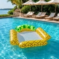 thumbnail image 5 of Pool Float,Ergonomic Inflatable Water Mattress With Built In Headrest Cup Holders And Side Storage Pockets,Foldable Heavy Duty Floating Lounge For Adult Beach Pool Leisure(Yellow), 5 of 8