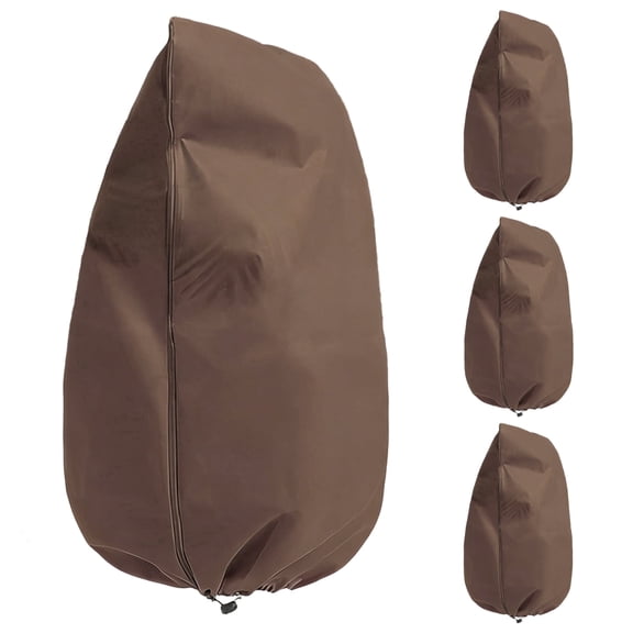 4 Pack Winter Plant Frost Protection Bags – Non‑Woven Shrub Covers with Drawstring, 31.5" x 39.4", Freeze & Dust Guard for Outdoor Shrubs, Trees & Potted Plants
