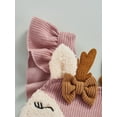 thumbnail image 6 of Toddler Baby Girl Corduroy Dress Sleeveless Ruffle Deer Shape Dress with Bow, 6 of 9