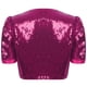 thumbnail image 4 of Chaqueta de lentejuelas para mujer, cárdigan abierto por delante con purpurina, chaqueta corta con frente abierto brillante, Bolero Azz, Tops recortados de baile, ropa para discoteca, 4 of 5