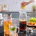 thumbnail image 7 of Glass Pitcher with Lid and Spout,  Glass Water Pitcher for Fridge, Glass Carafe for Hot/Cold Water, Iced Tea Pitcher, Large Jug for Coffee, Juice and Homemade Beverage, 7 of 7