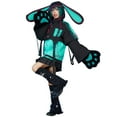 thumbnail image 2 of Miccostumes Vocal Derivative Pullover Hoodies for Women with Detachable Skirt Set Anime Hoodie with Furry Paw, S/M, 2 of 9