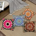 thumbnail image 4 of Home Decor Throw Pillow Covers Set of 4 Mandala Decorative Pillow Cases 16 x 16 Inch Colorful Geometric Outdoor Boho Cushion Cover for Sofa Couch Car Office, 4 of 6