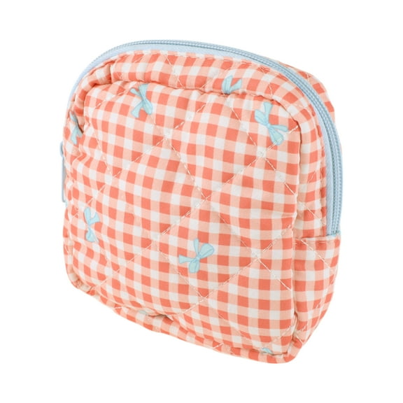 Unique Bargains 1 Pc Lady Portable Square Lipstick Bag for Travel Red Polyester