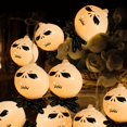 thumbnail image 2 of 1pc Halloween LED Ghost String Lights, Skull Face String Lights, Festive Party Décor, Plastic, 2 of 5